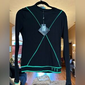 TTS  X banded shirt new NWT XL black green thumb hole
